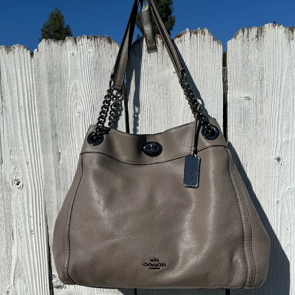 Coach Turnlock Edie Shoulder Bag - J1581-36855 - Picture 6 of 16